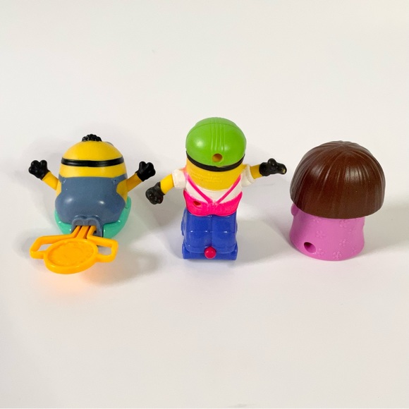 3 Minions McDonalds Happy Meal Toy Rise of Gru Rollerskater Stuart Slippery Otto - Picture 4 of 6